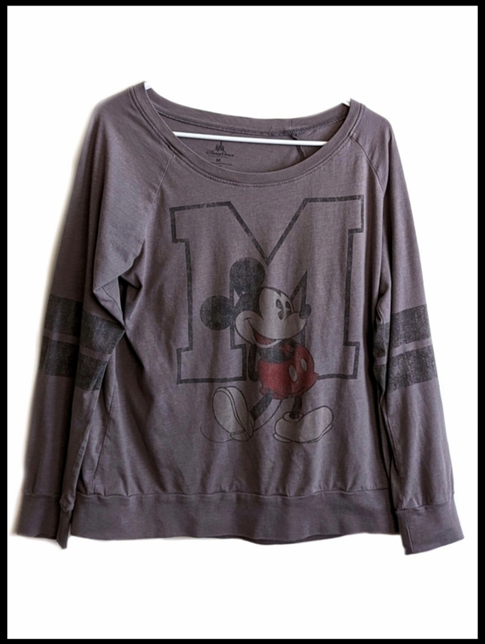 Disney Parks Mickey Mouse Woman's M Varsity shirt